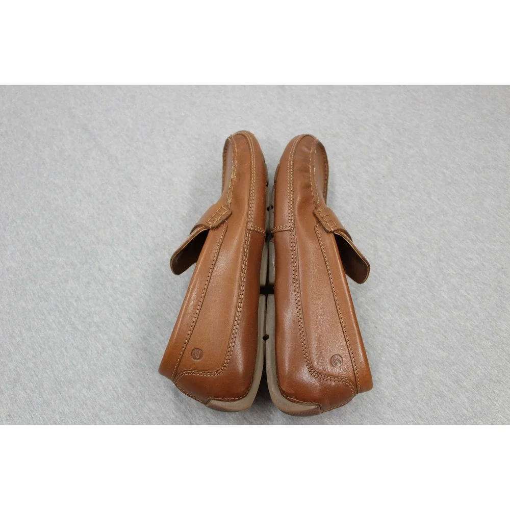 Clarks Loafers Mens 10 Dark Tan Markman Way Penny Driver Leather Extreme Comfort